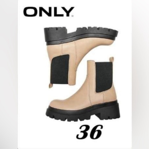 NIB - Only, Women's Doja Chunky Chelsea Boots - Beige. Size: 36 (EU) - Picture 2 of 16